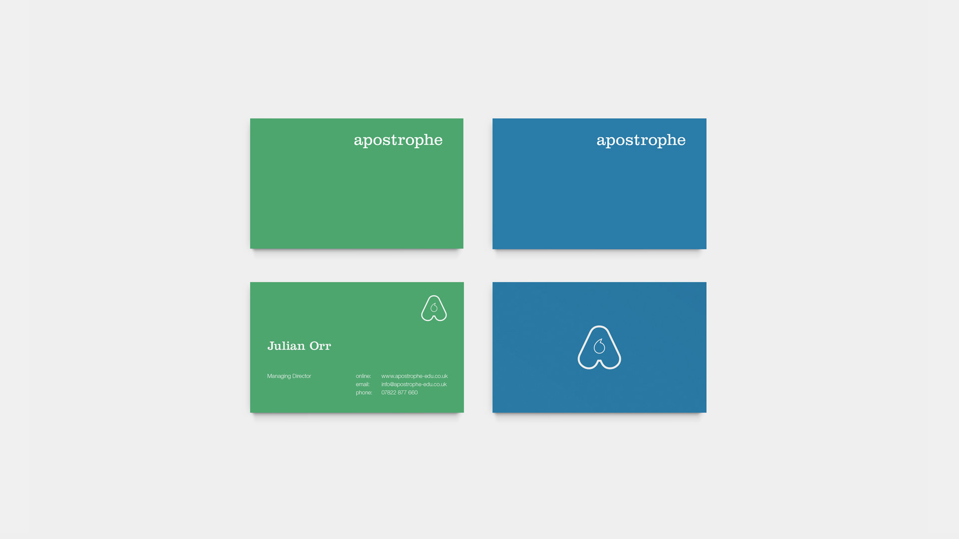 Apostrophe business card design