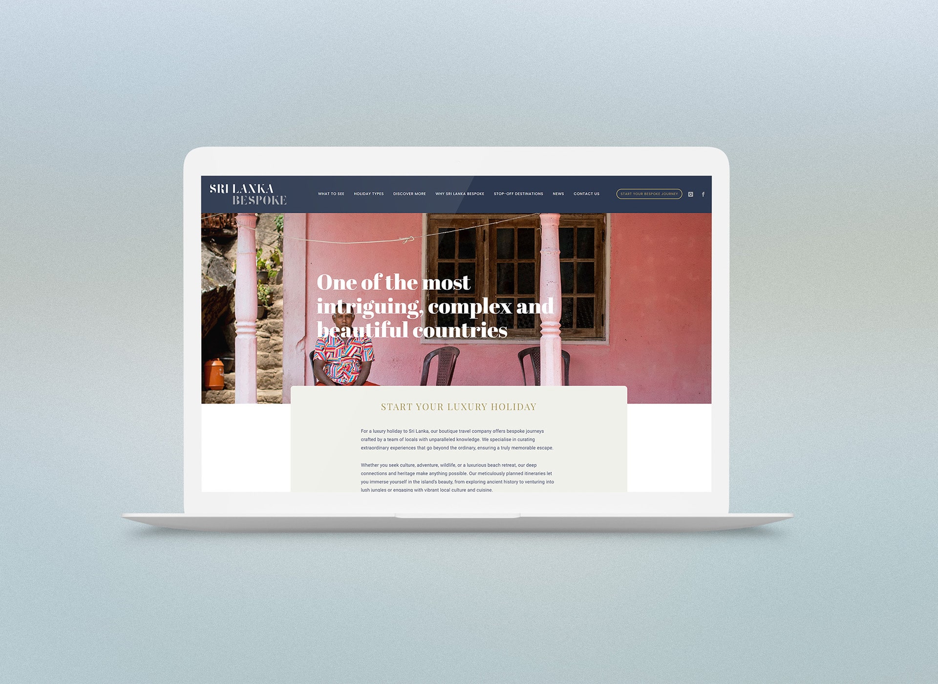 bespoke luxury holiday website design