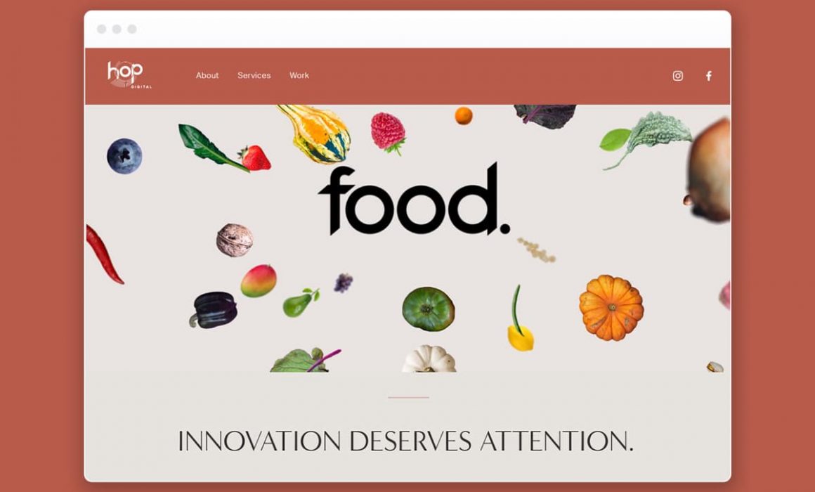 Hop website design