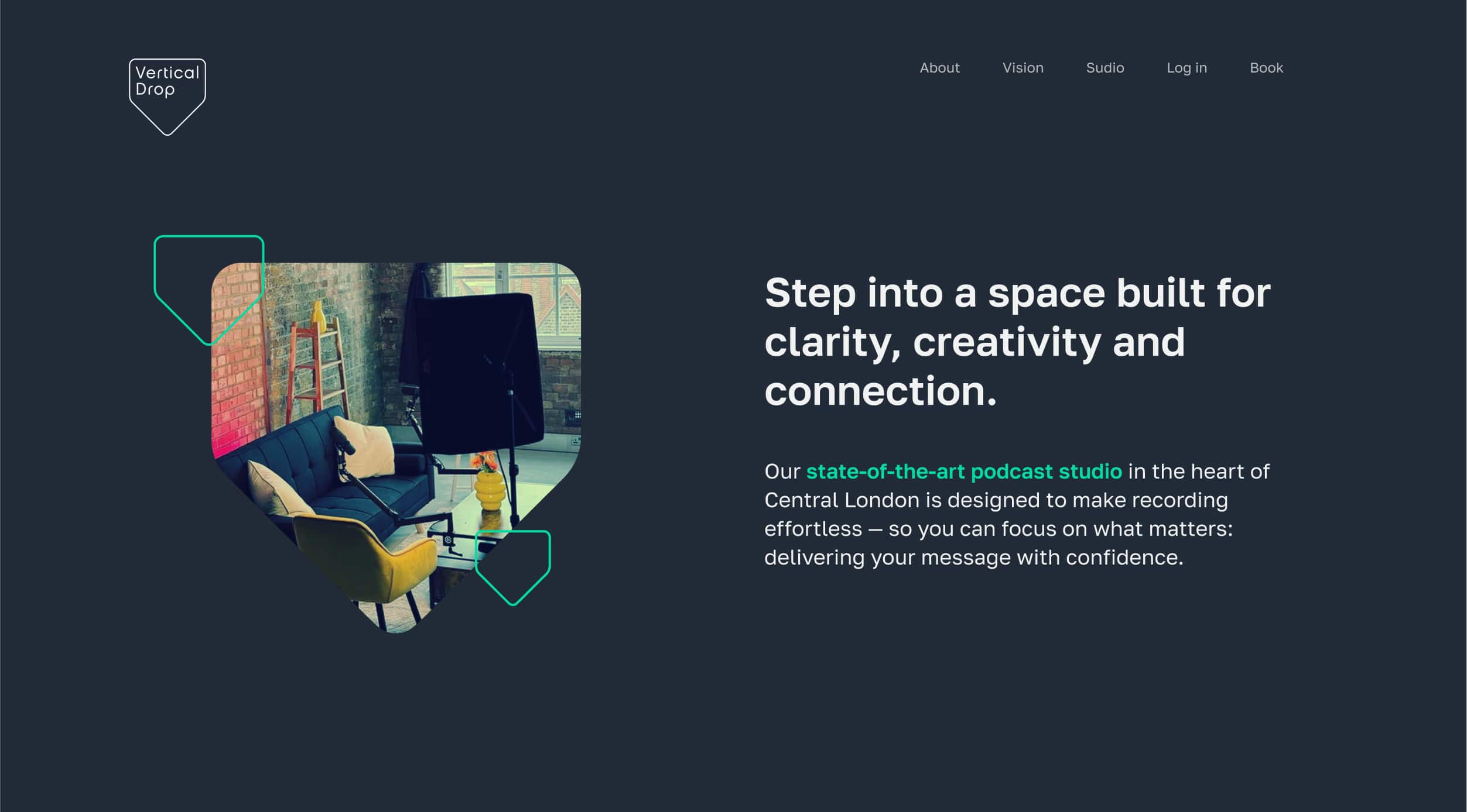 podcast studio website 