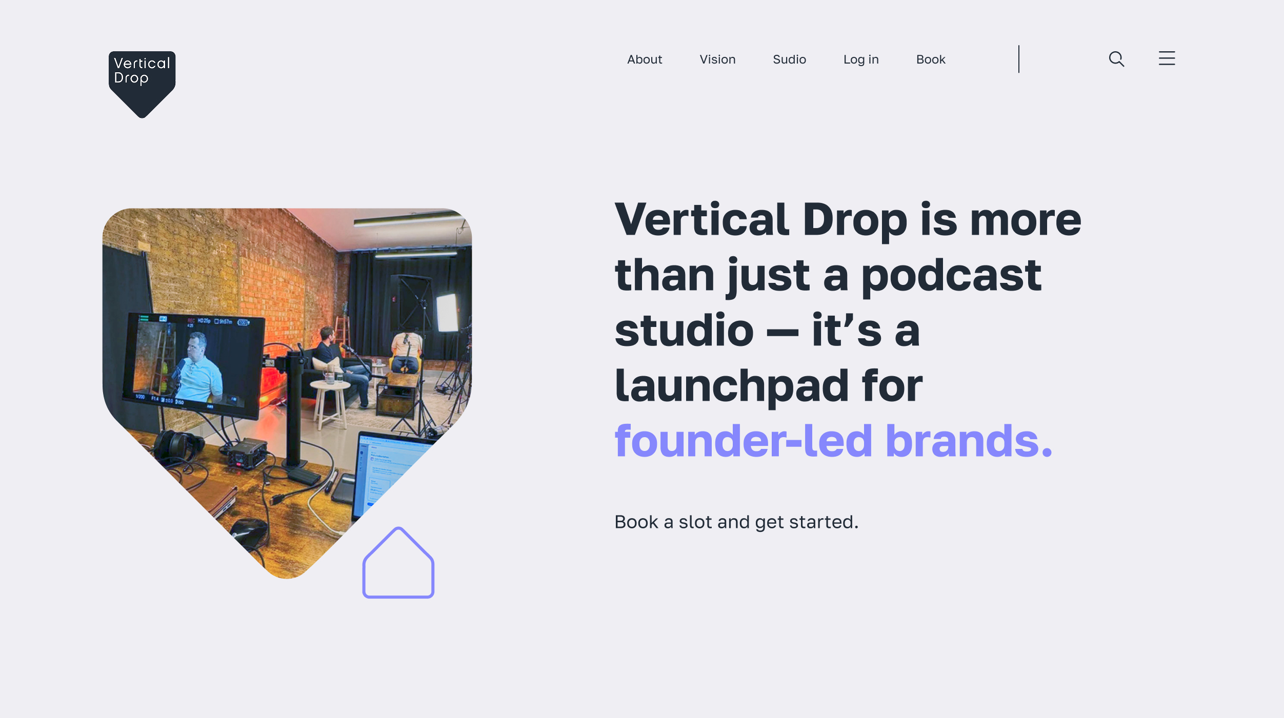 podcast studio logo website