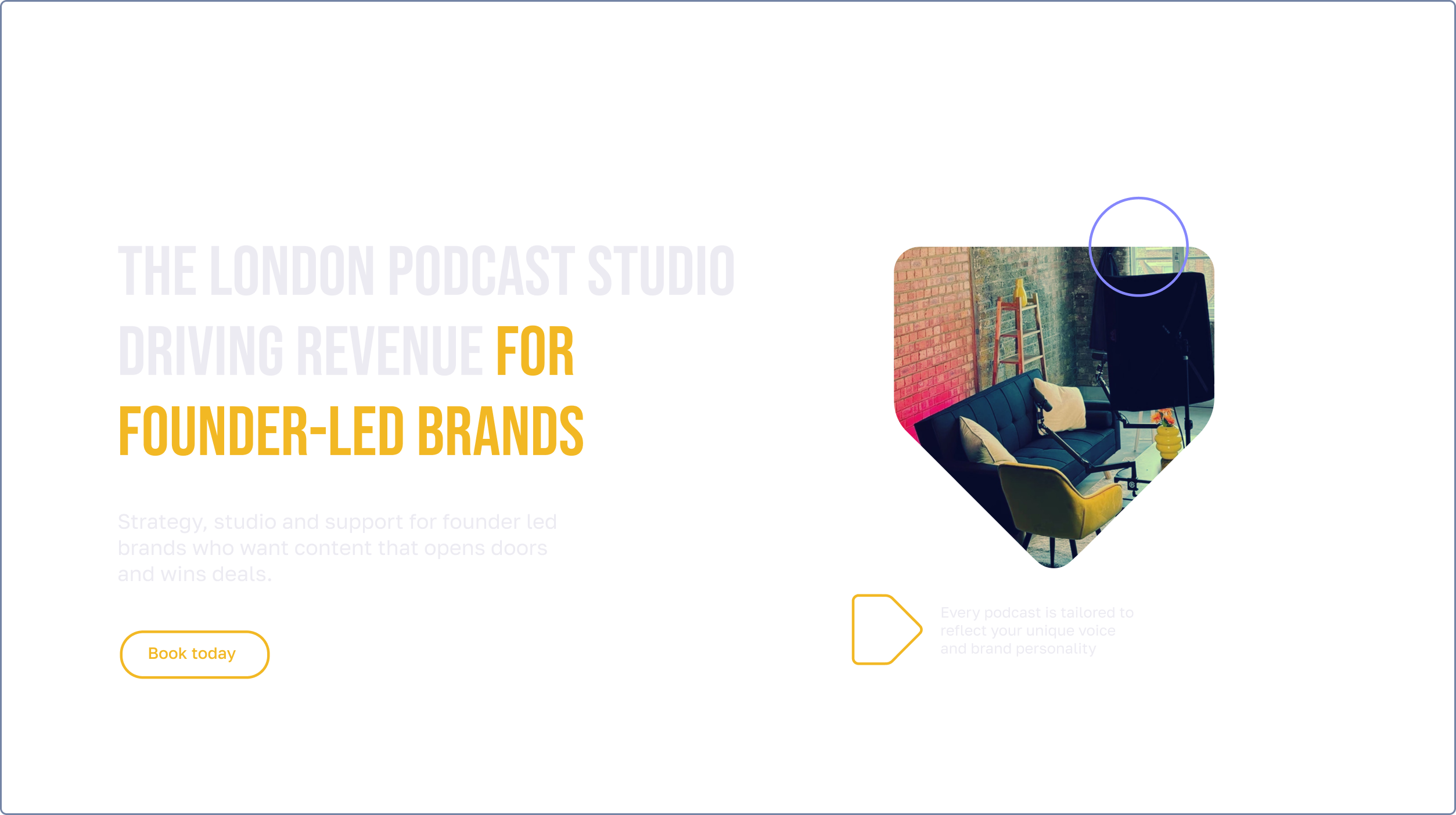 podcast studio website design 